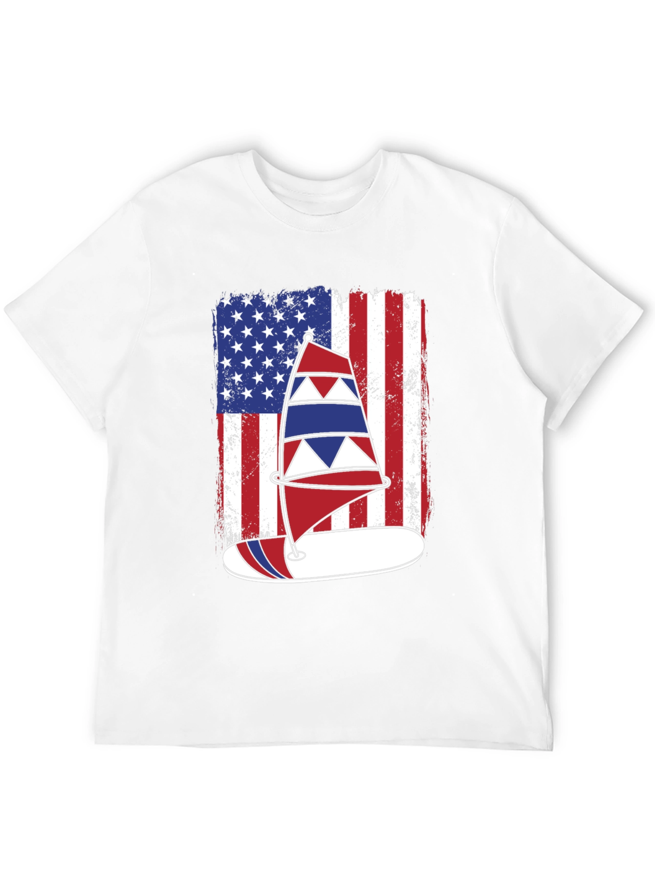 Patriotic Sailboat USA Flag T-Shirt