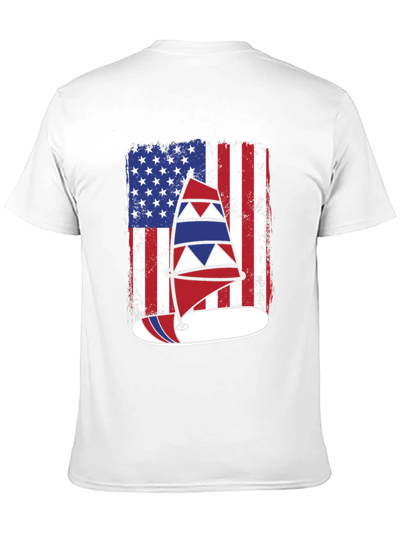 Patriotic Sailboat USA Flag T-Shirt