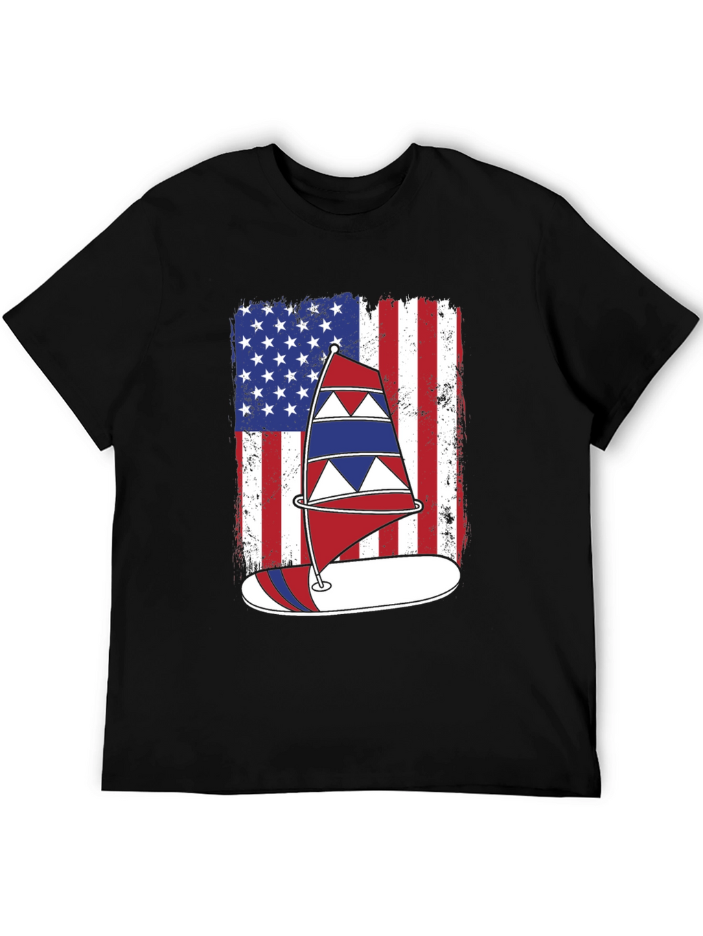 Patriotic Sailboat USA Flag T-Shirt