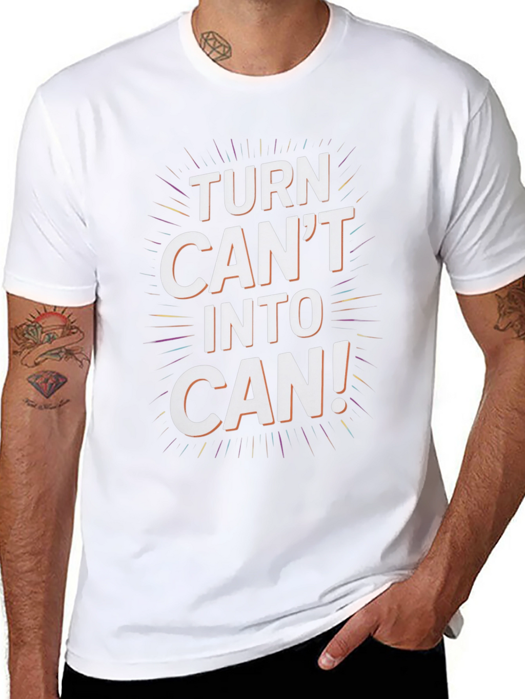 Inspirational Turn Cant Into Can Graphic Tee