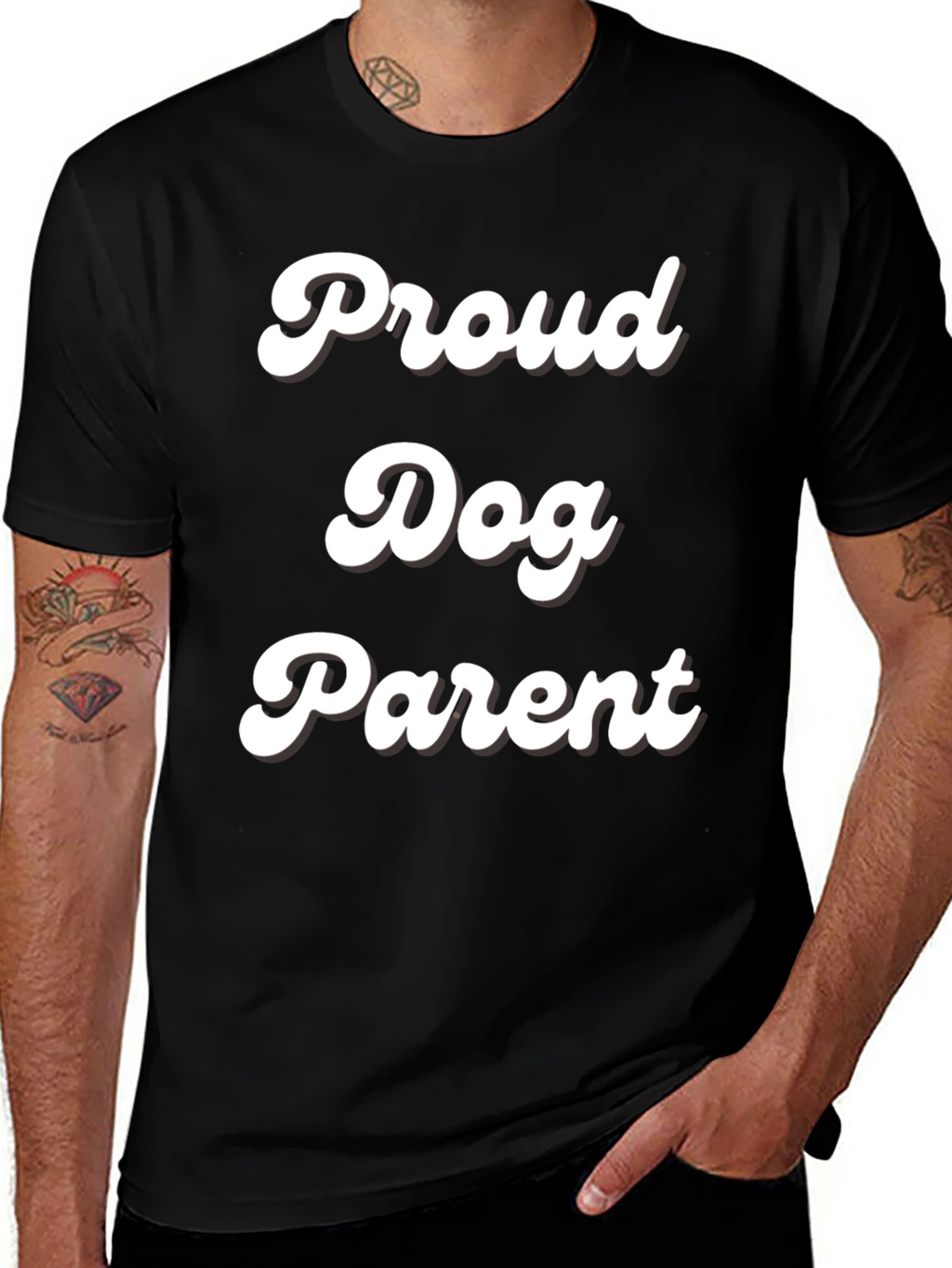 Proud Dog Parent T-Shirt - Black Cotton Tee