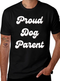 Proud Dog Parent T-Shirt - Black Cotton Tee
