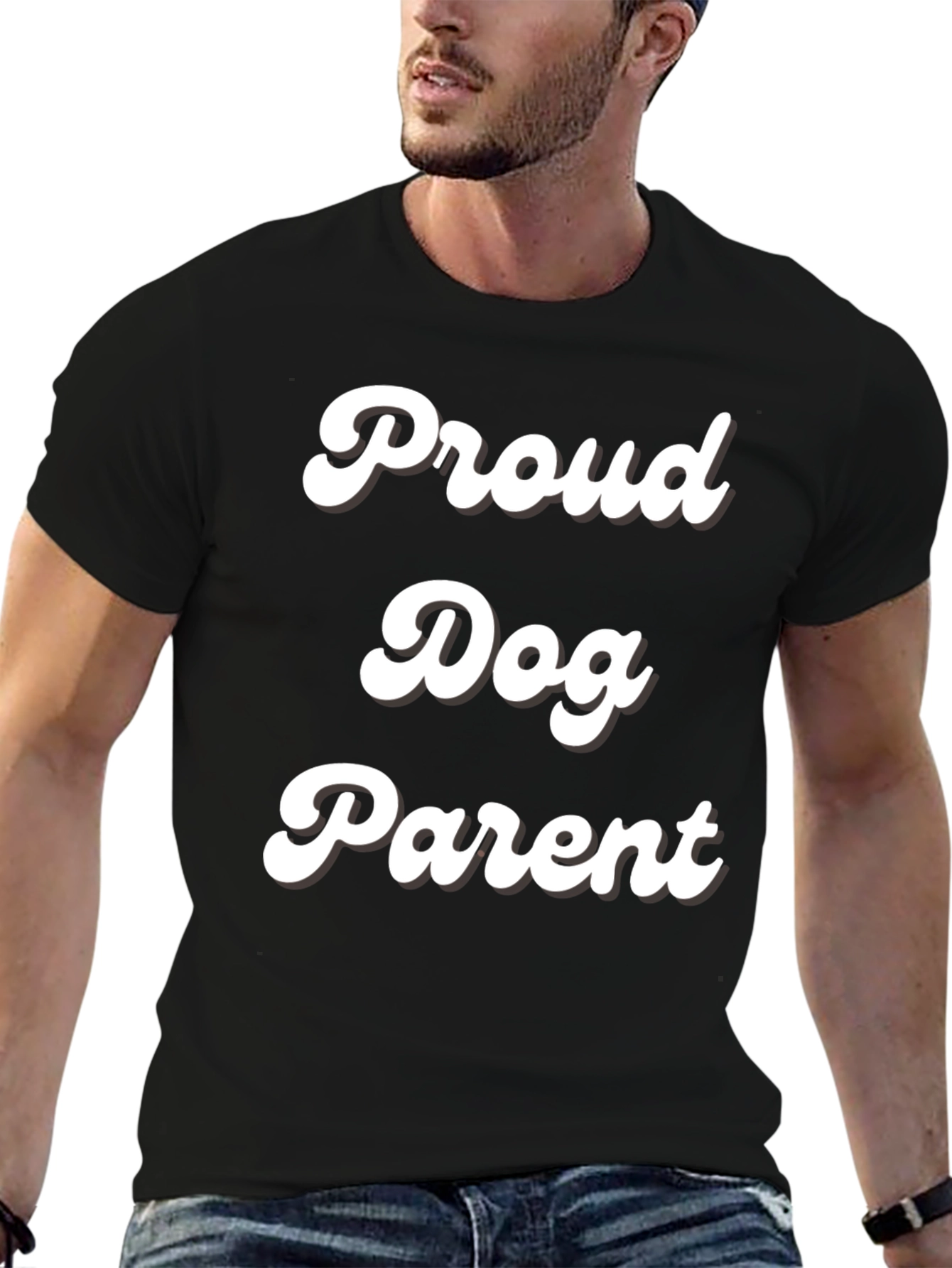 Proud Dog Parent T-Shirt - Black Cotton Tee