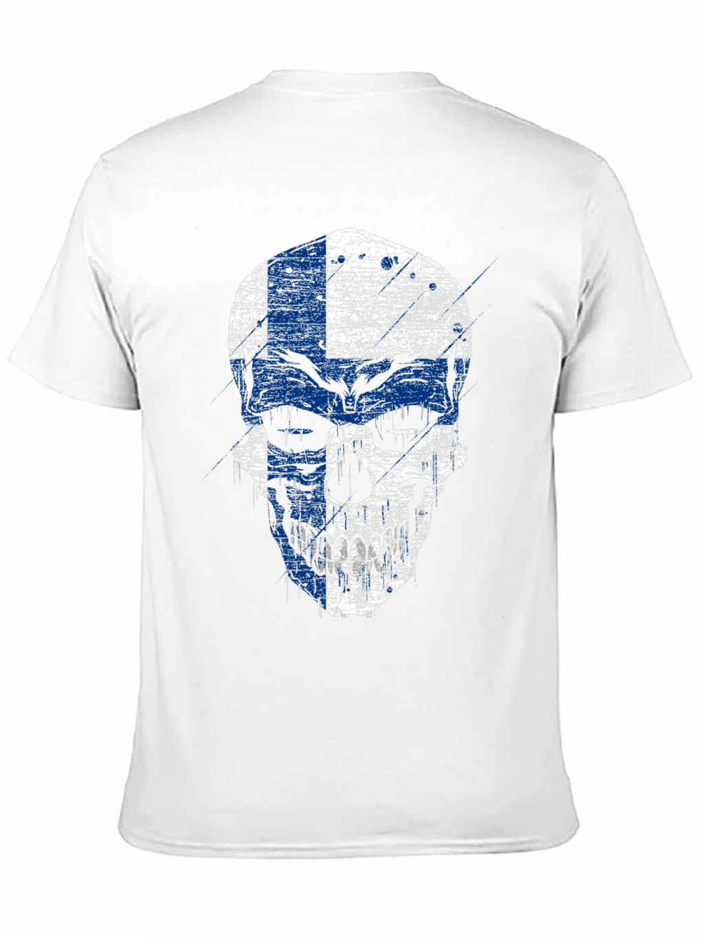 Finland Flag Skull Graphic Tee