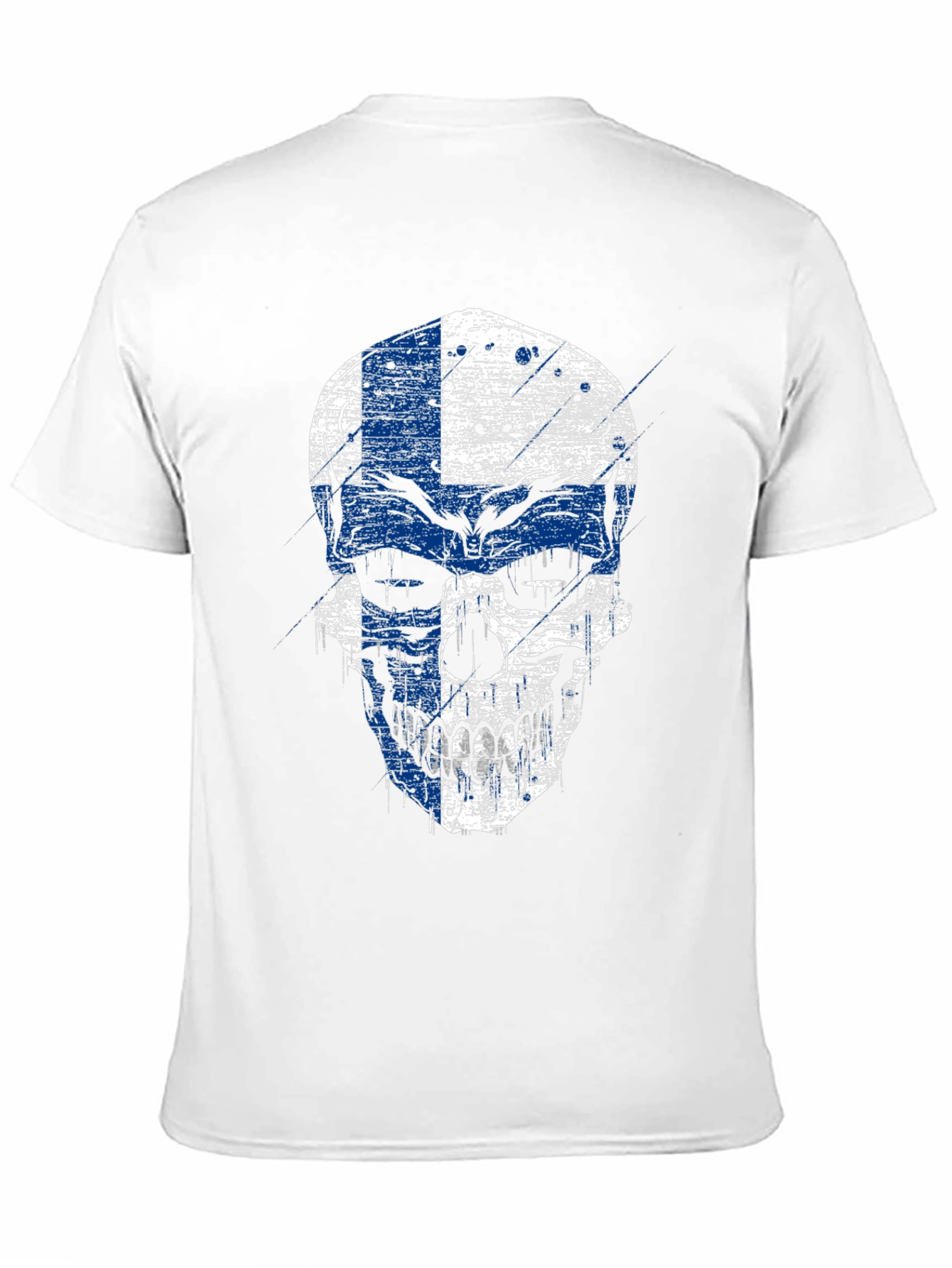 Finland Flag Skull Graphic Tee