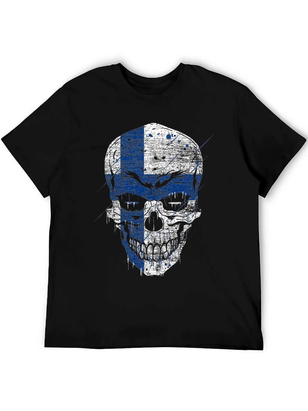 Finland Flag Skull Graphic Tee