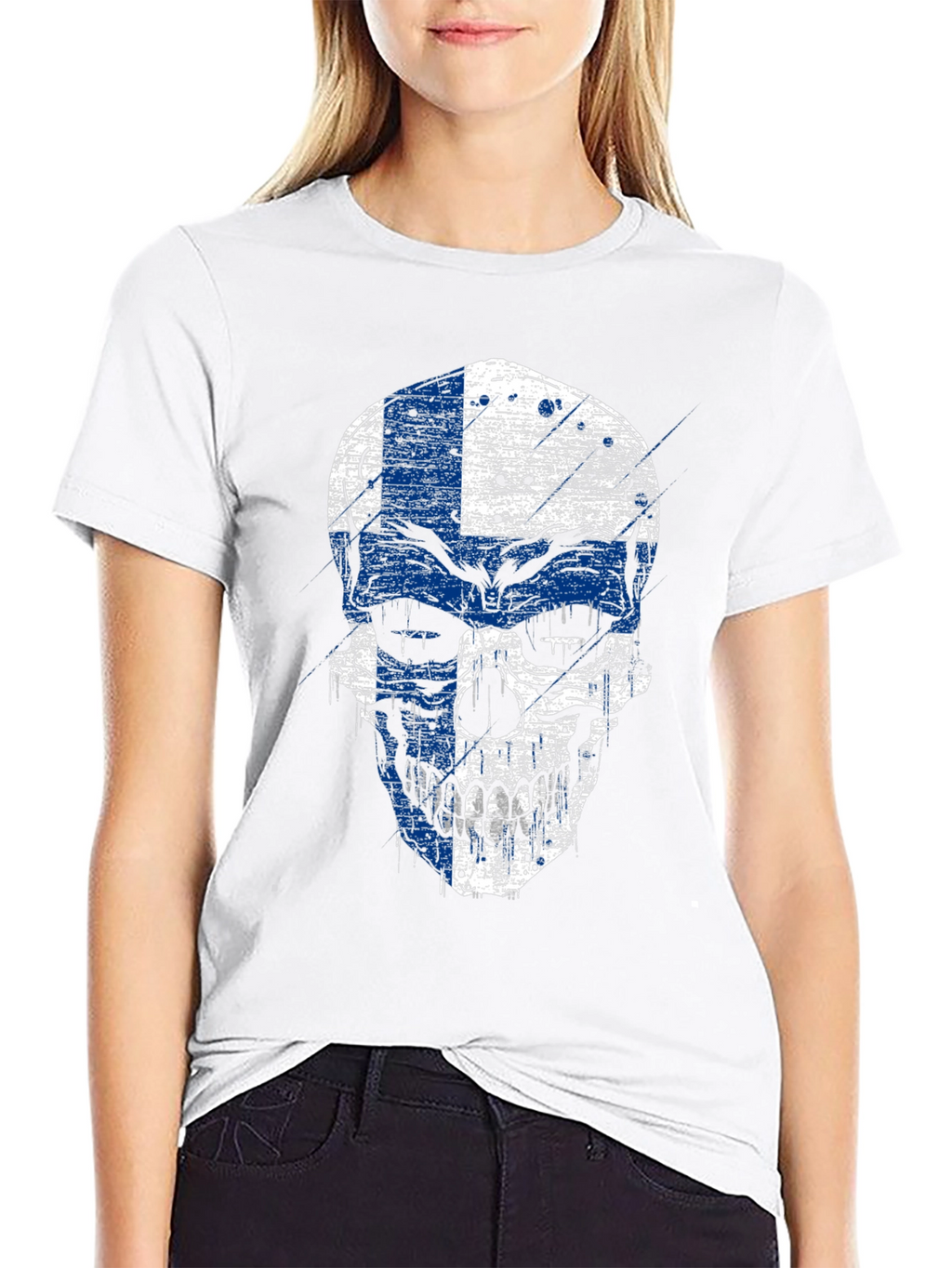 Finland Flag Skull Graphic Tee
