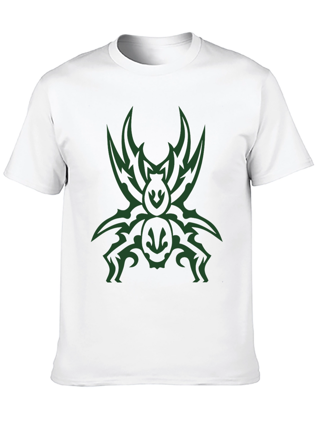 Mens Black T-Shirt with Tribal Spider Graphic