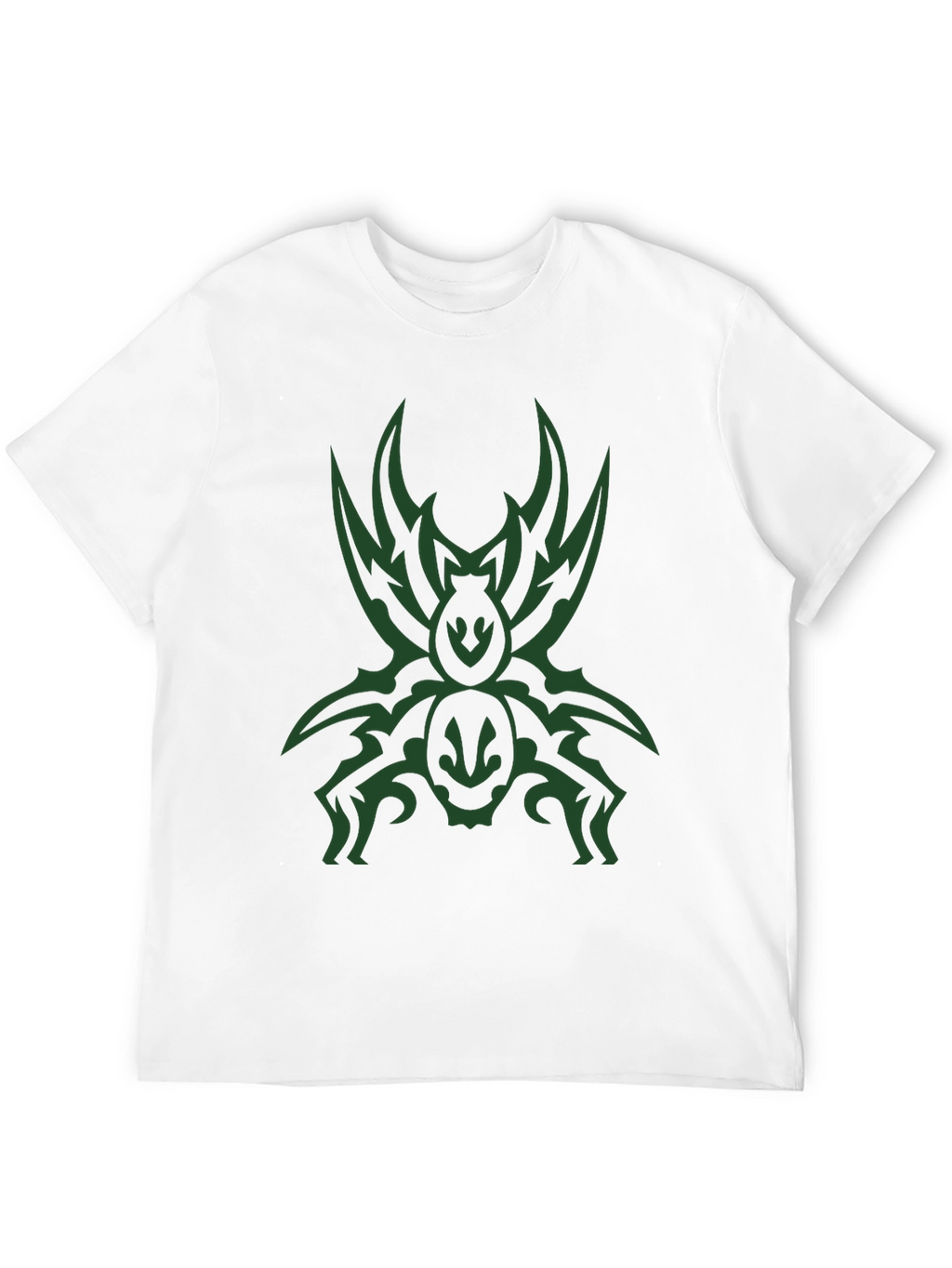 Mens Black T-Shirt with Tribal Spider Graphic