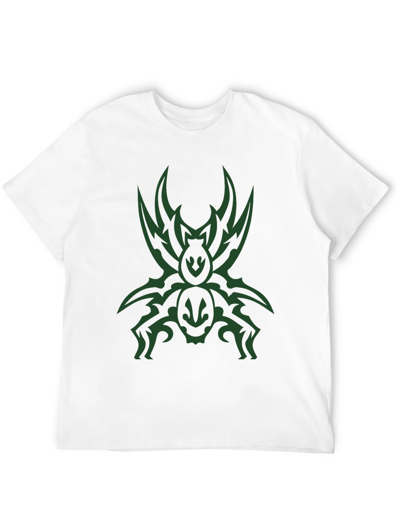 Mens Black T-Shirt with Tribal Spider Graphic