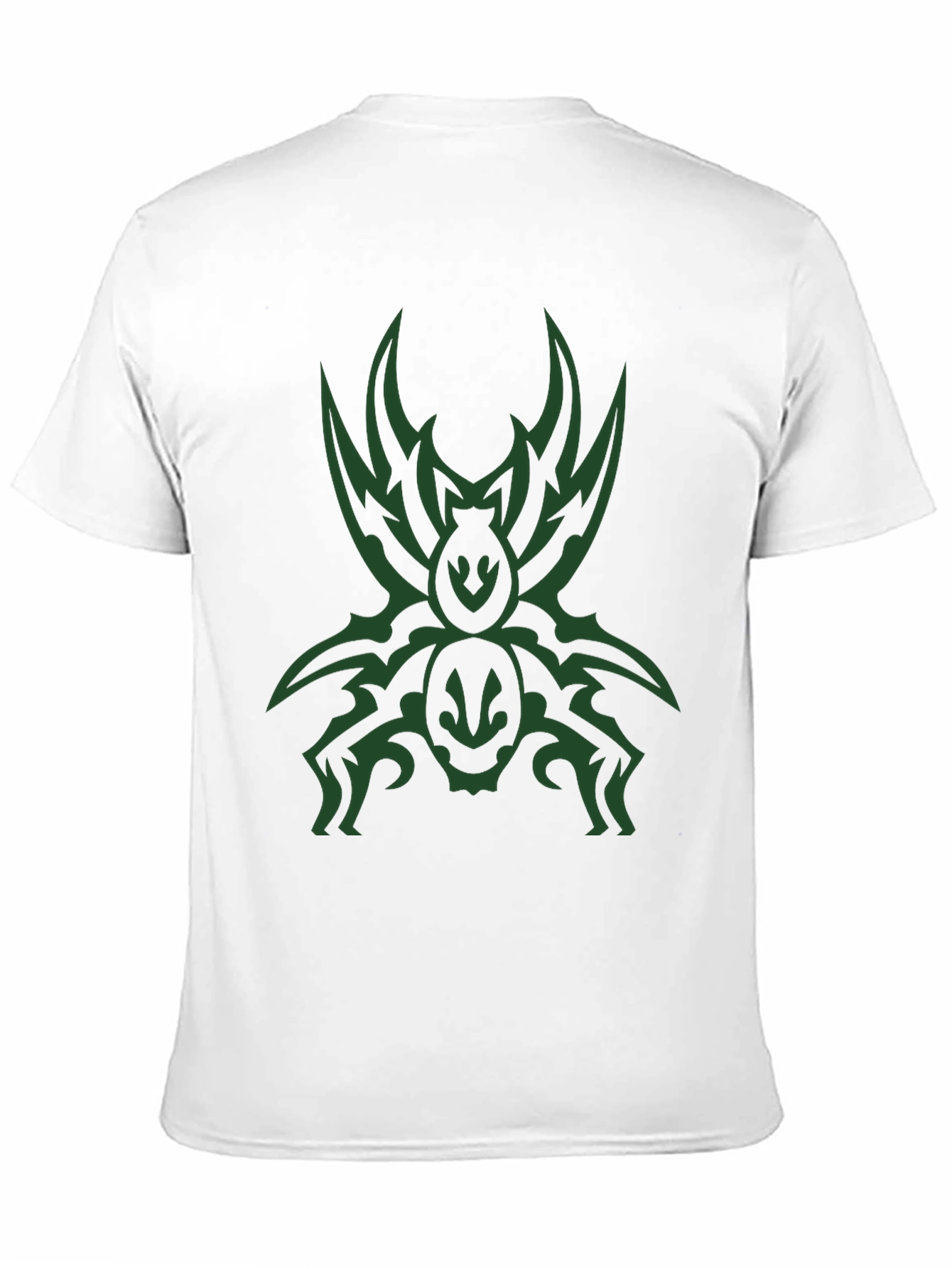 Mens Black T-Shirt with Tribal Spider Graphic