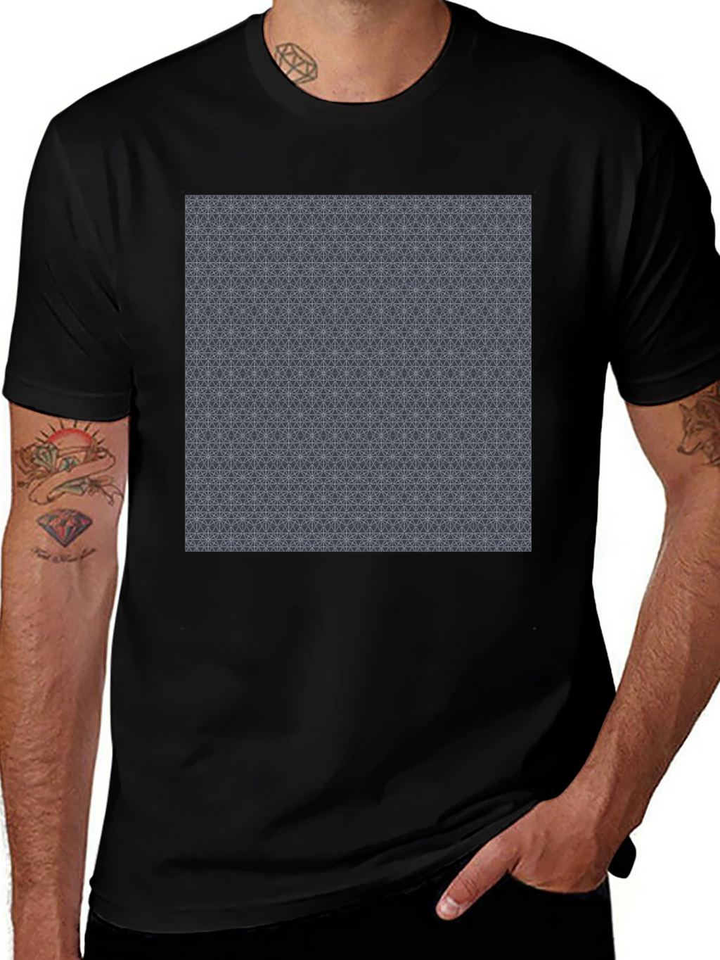 Geometric Pattern Tee - Modern Comfort