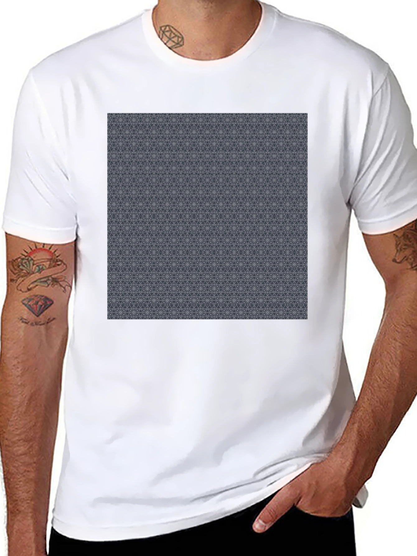 Geometric Pattern Tee - Modern Comfort