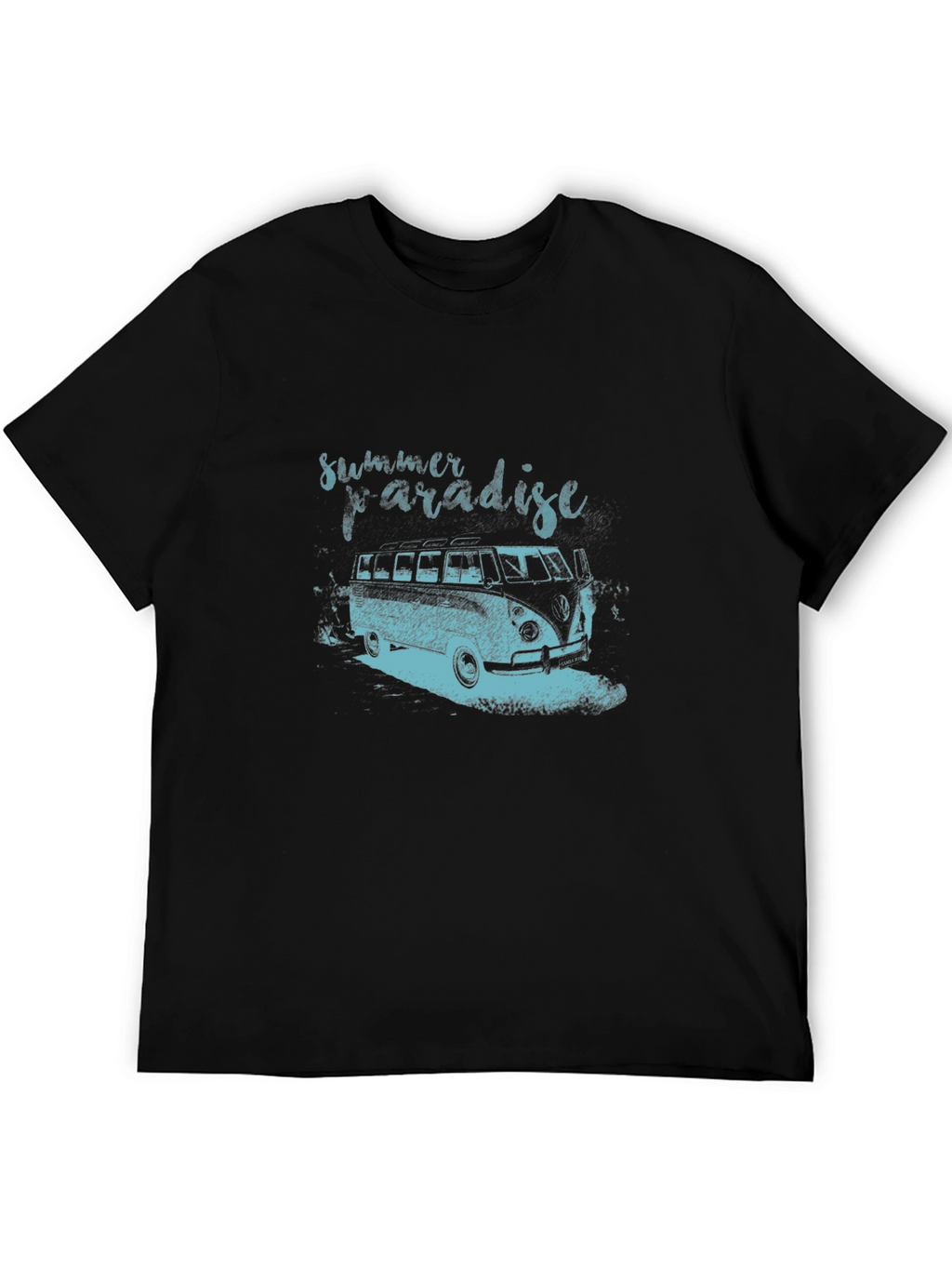 Summer Paradise Graphic Tee - Black