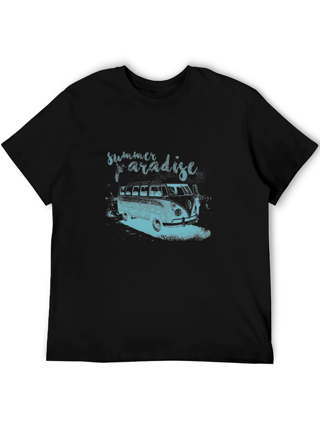 Summer Paradise Graphic Tee - Black