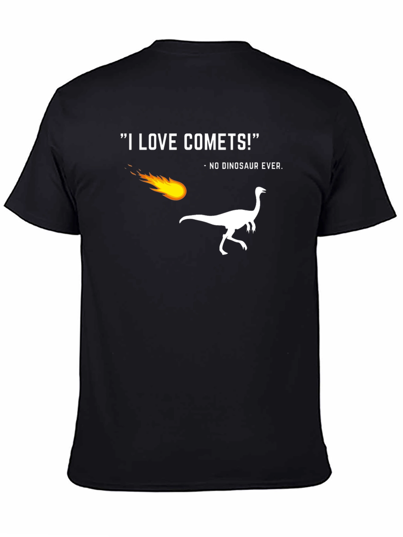 Funny Dinosaur Comet T-Shirt - I Love Comets!