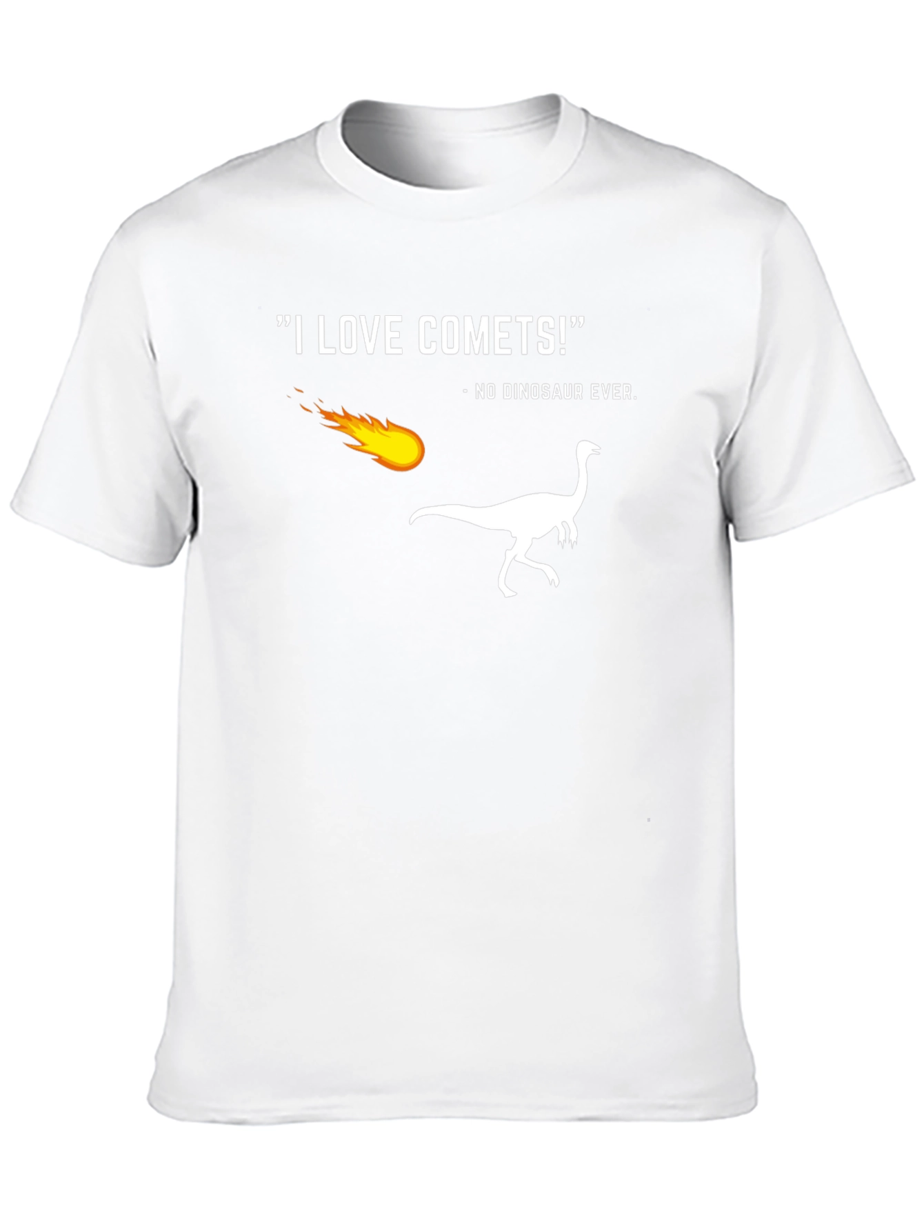Funny Dinosaur Comet T-Shirt - I Love Comets!