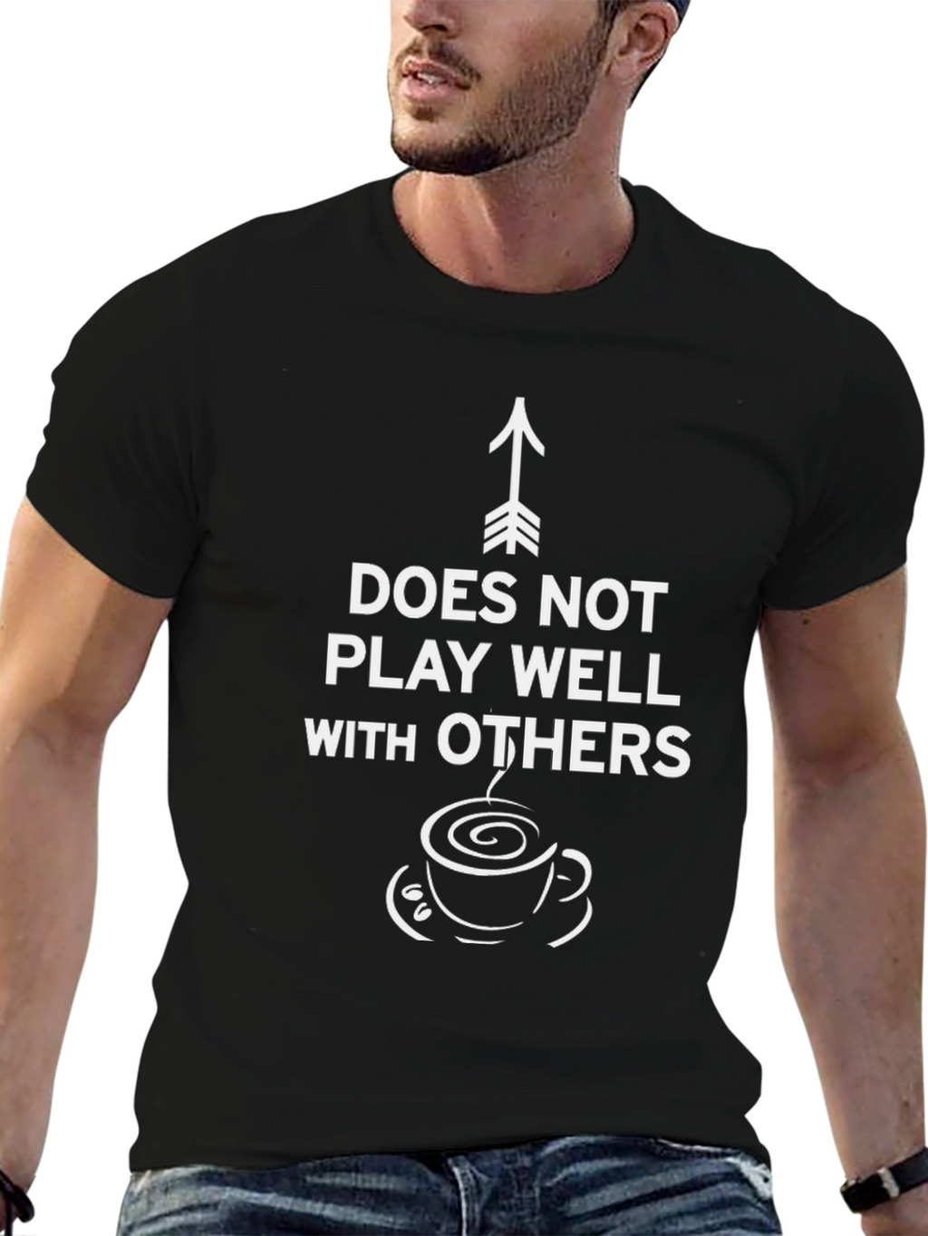 Funny Does Not Play Well With Others Graphic Tee