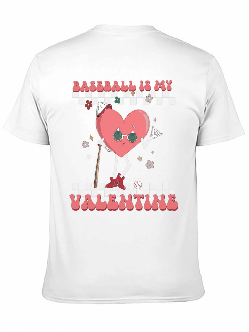 Baseball Valentines Day Heart Graphic Tee