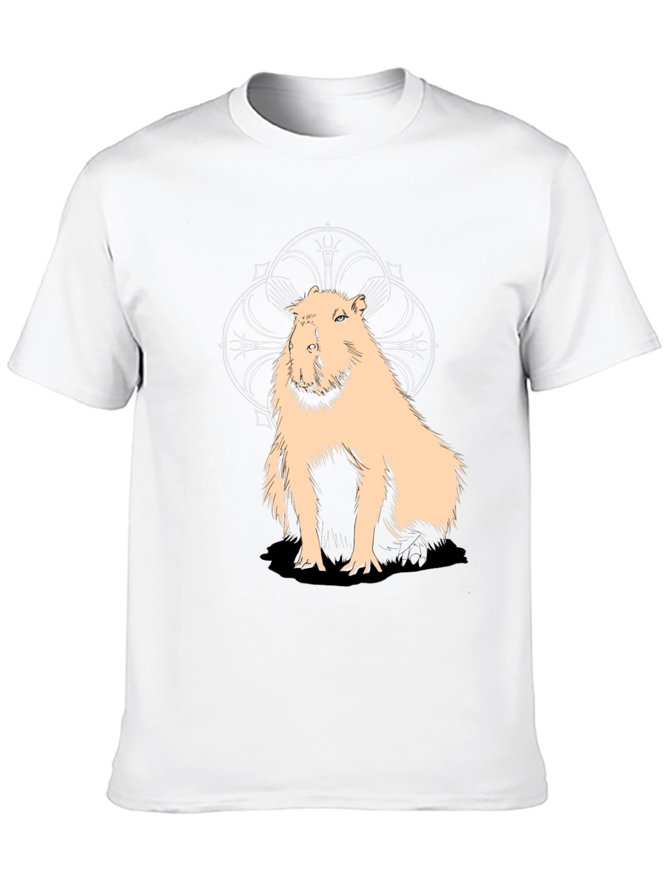 Capybara Graphic Tee - Stylish Black Cotton T-Shirt