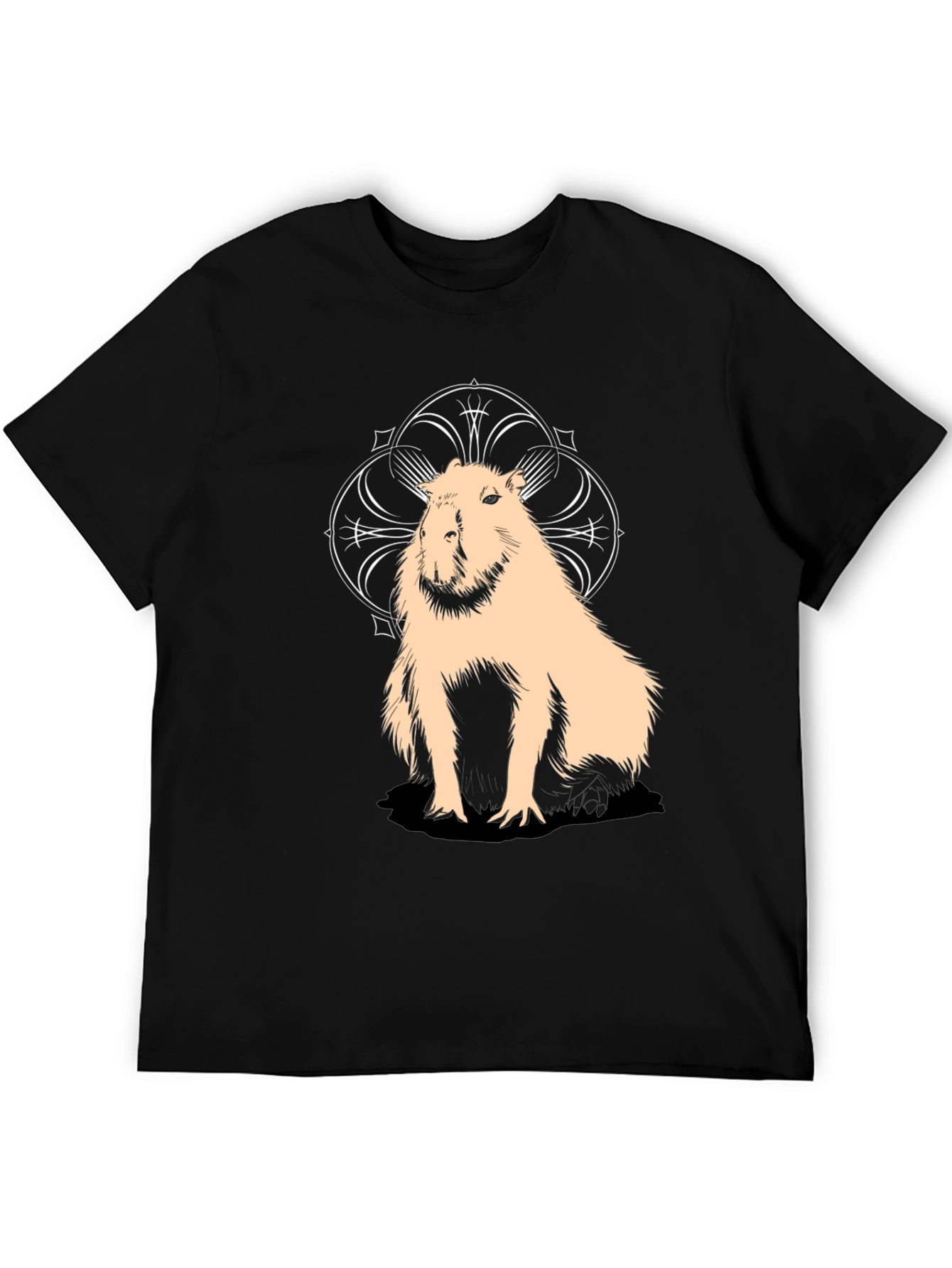 Capybara Graphic Tee - Stylish Black Cotton T-Shirt