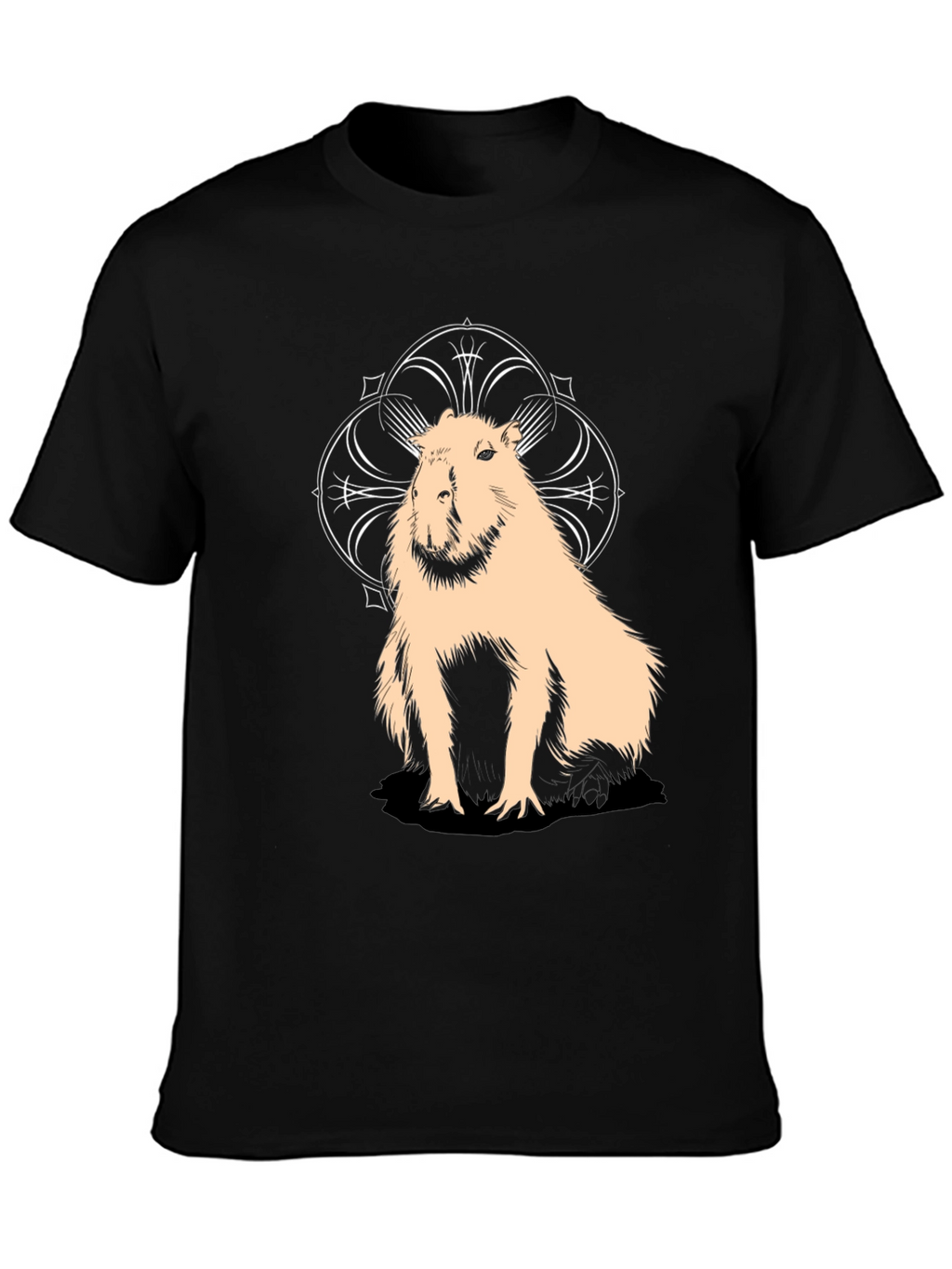 Capybara Graphic Tee - Stylish Black Cotton T-Shirt