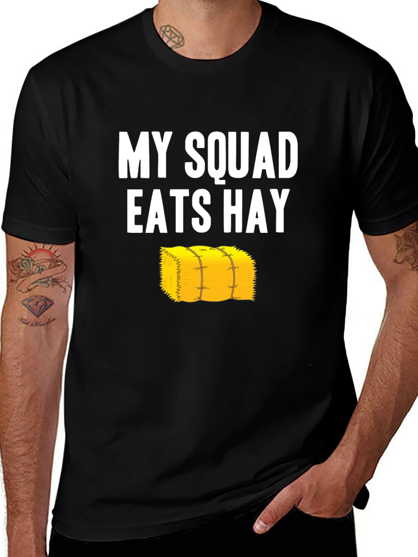 My Squad Eats Hay Graphic Tee - Funny Farm T-Shirt
