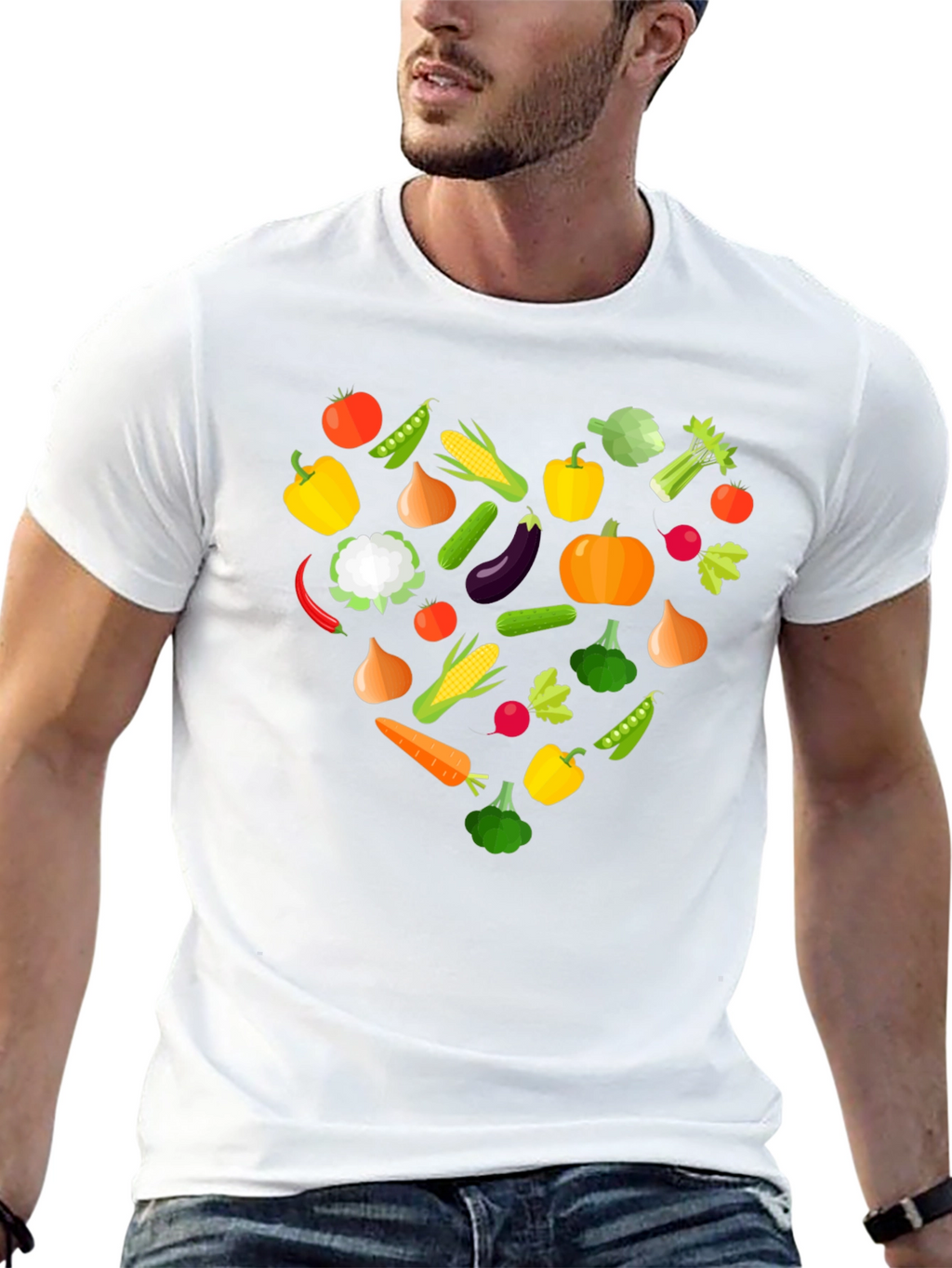 Vegan Heart T-Shirt - Eat Your Vegetables!