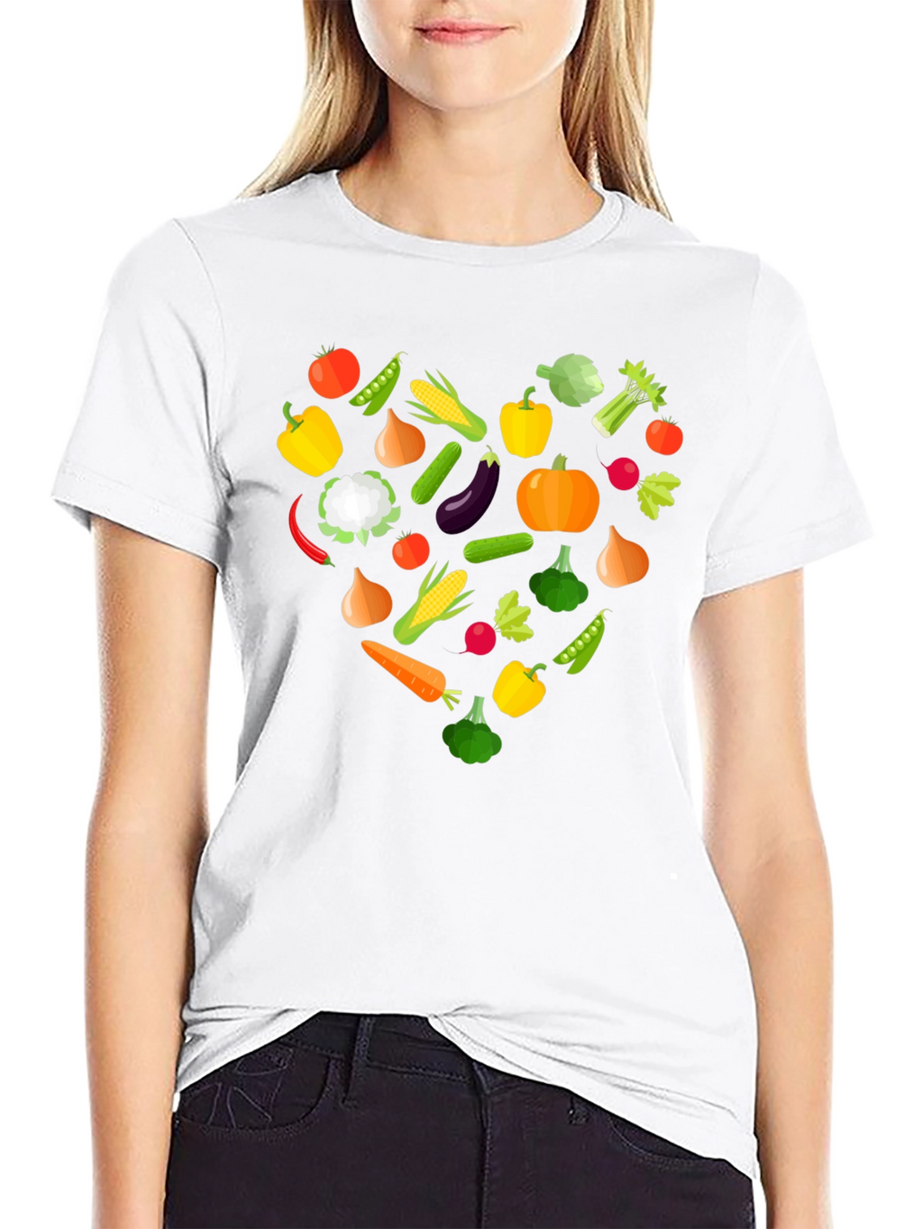 Vegan Heart T-Shirt - Eat Your Vegetables!