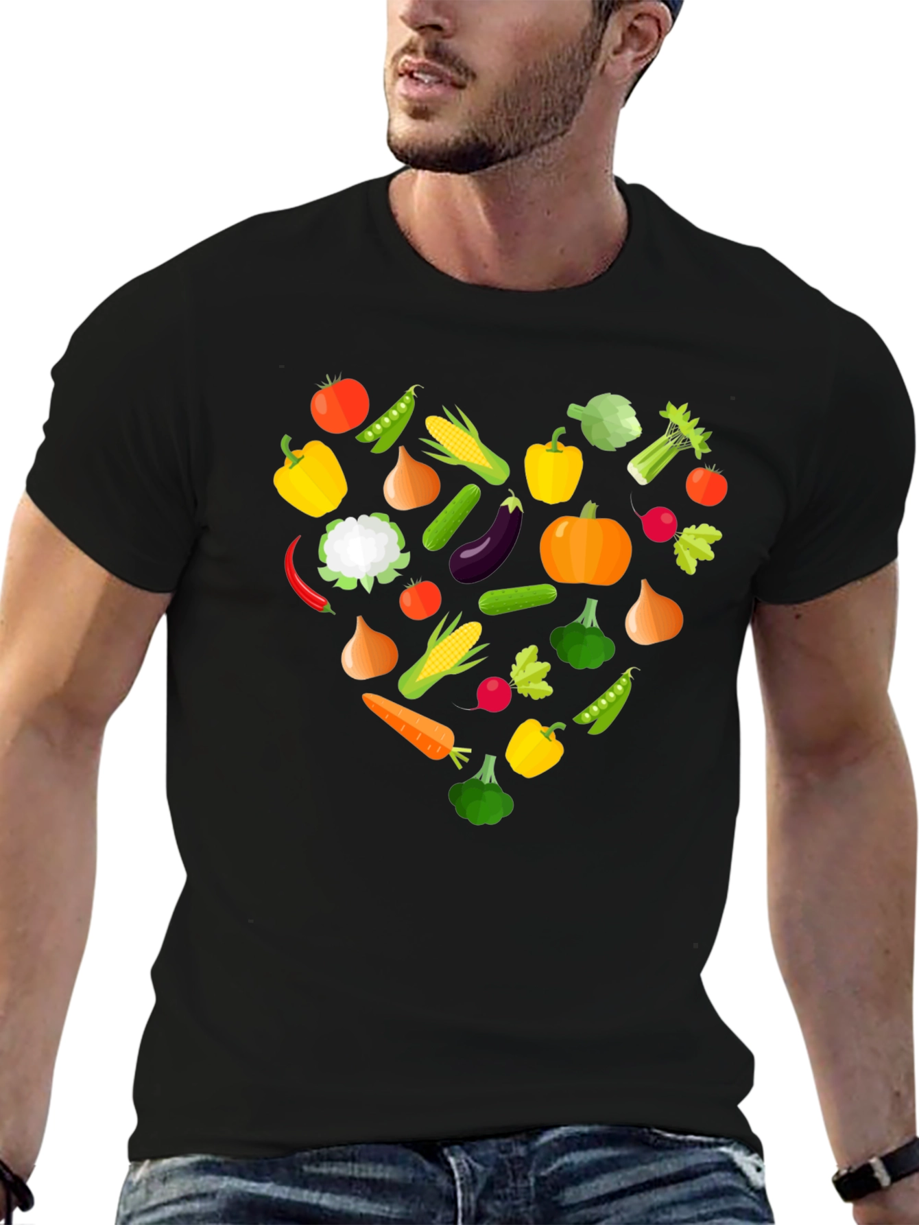 Vegan Heart T-Shirt - Eat Your Vegetables!