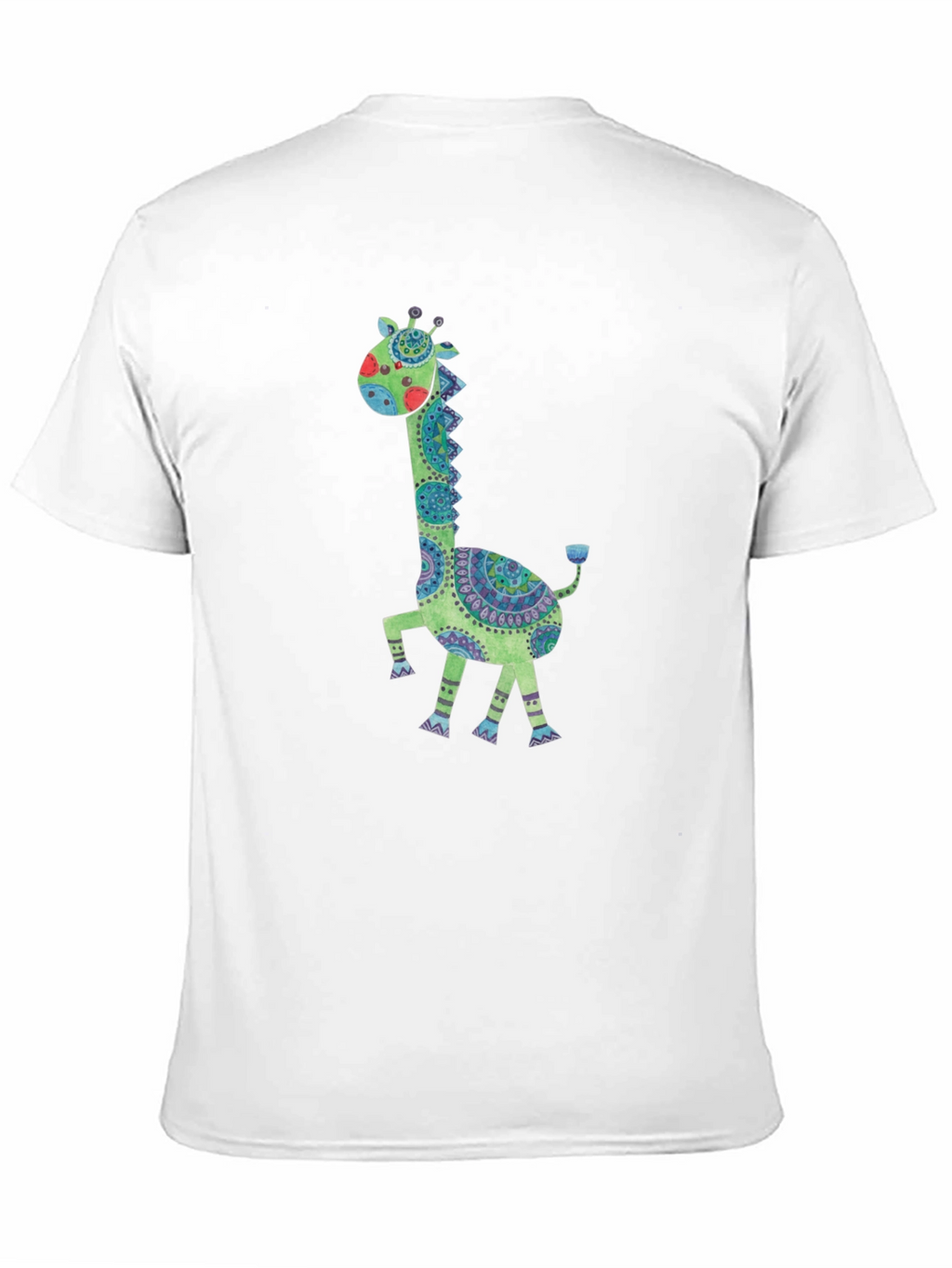 Giraffe Graphic Print Crew Neck T-Shirt