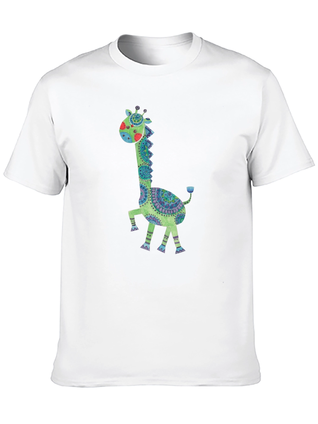 Giraffe Graphic Print Crew Neck T-Shirt