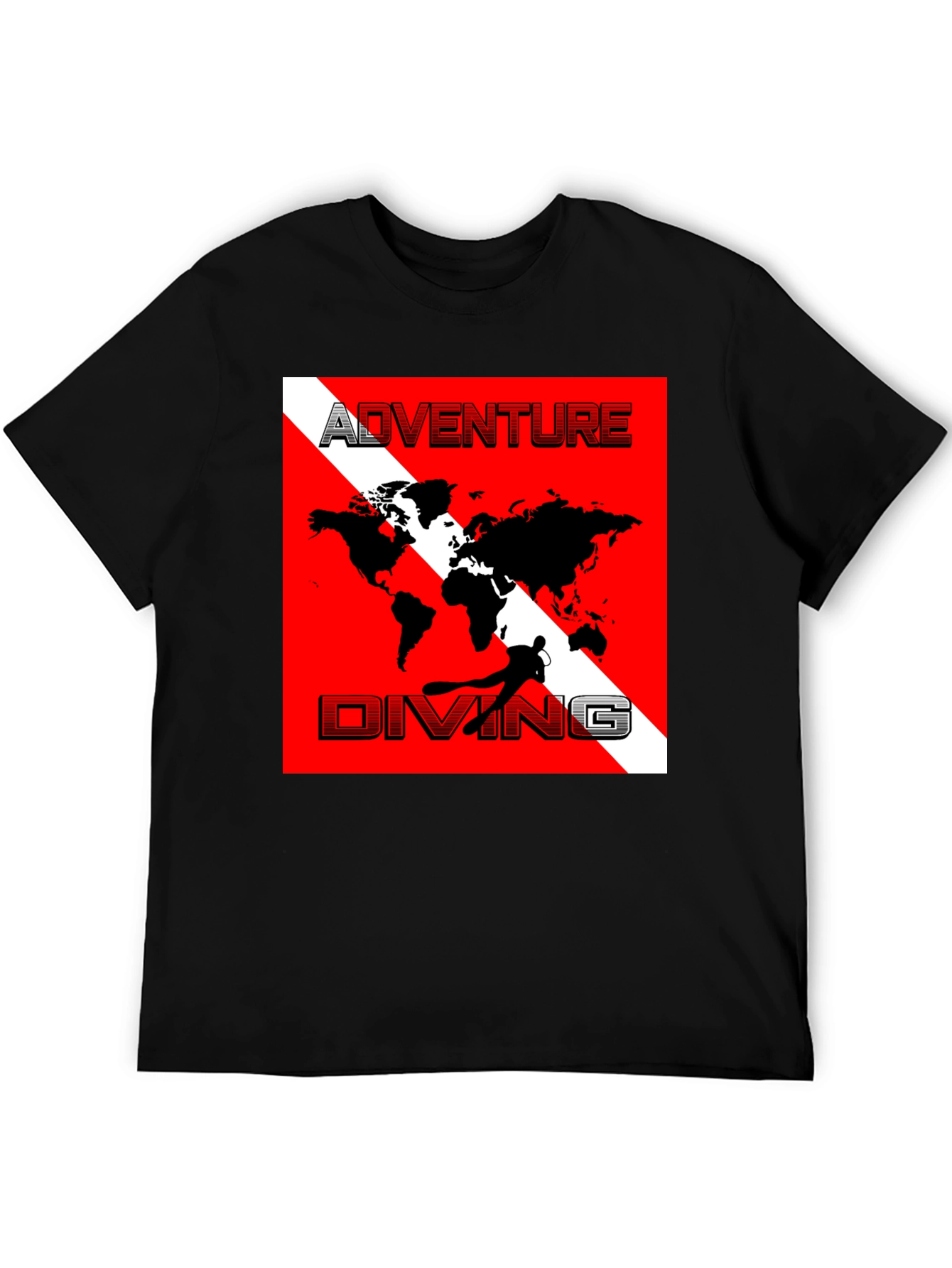 Adventure Diving World Map T-Shirt