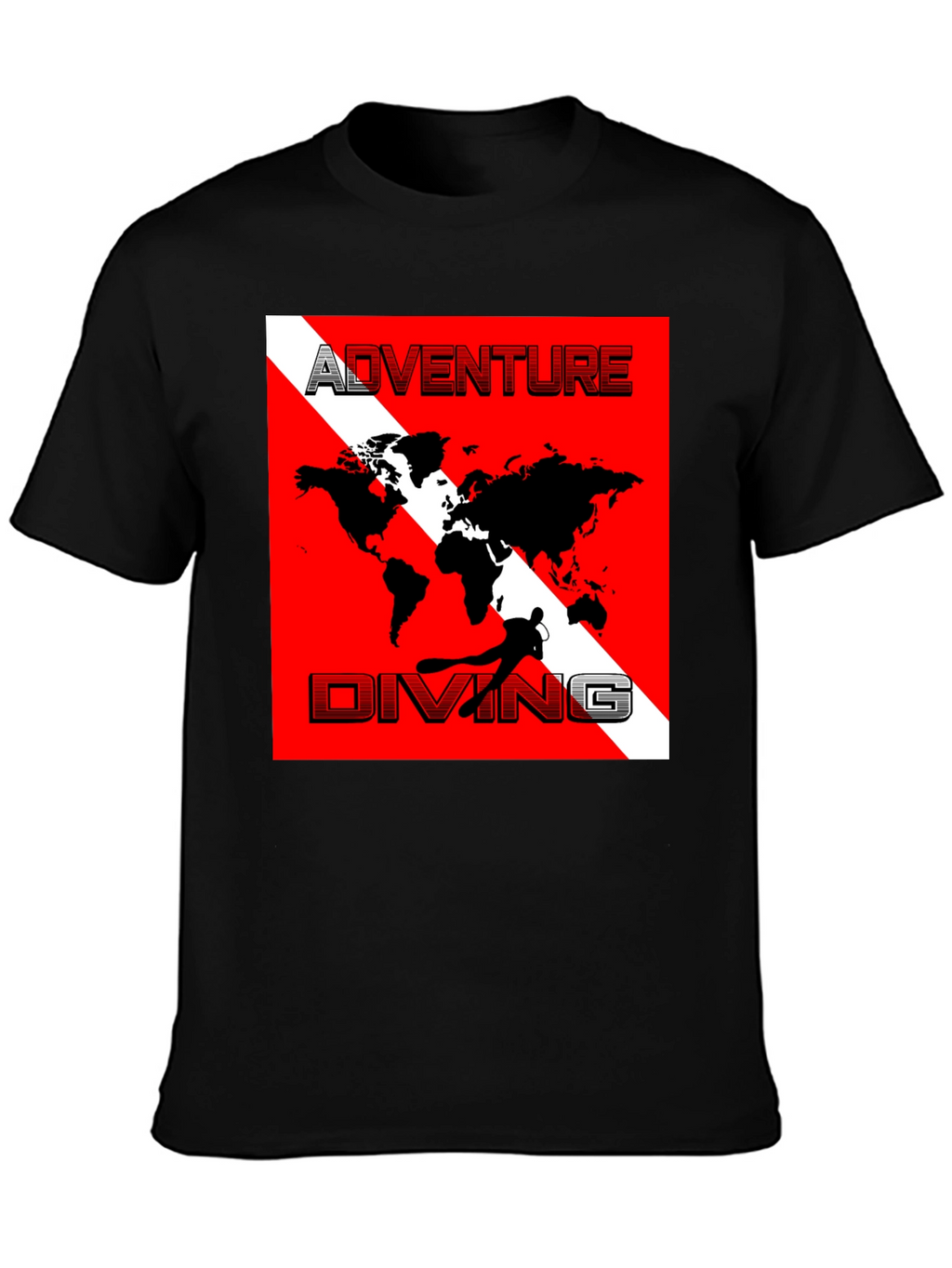 Adventure Diving World Map T-Shirt