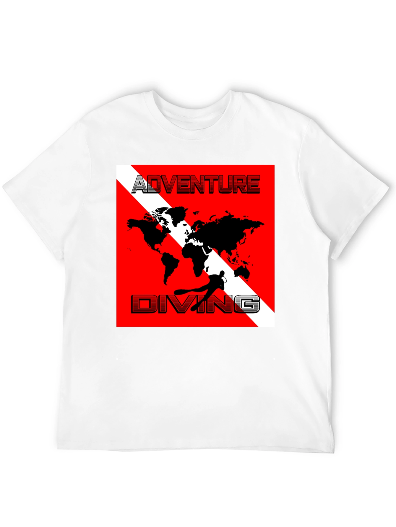 Adventure Diving World Map T-Shirt