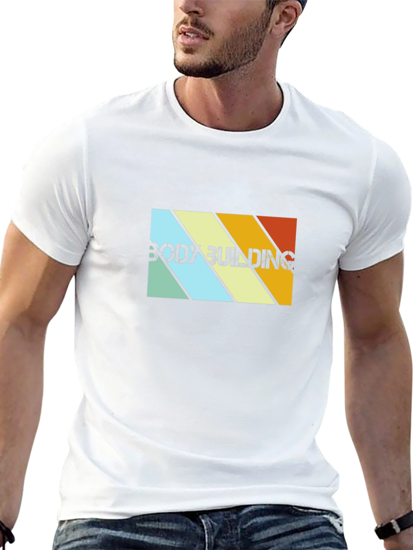 Retro Bodybuilding Graphic T-Shirt - Mens Black Tee