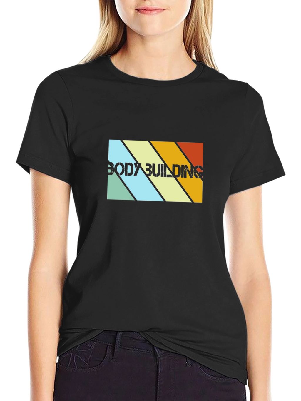 Retro Bodybuilding Graphic T-Shirt - Mens Black Tee