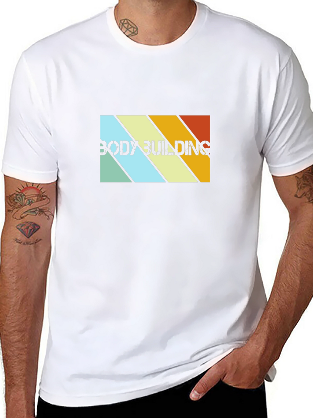 Retro Bodybuilding Graphic T-Shirt - Mens Black Tee