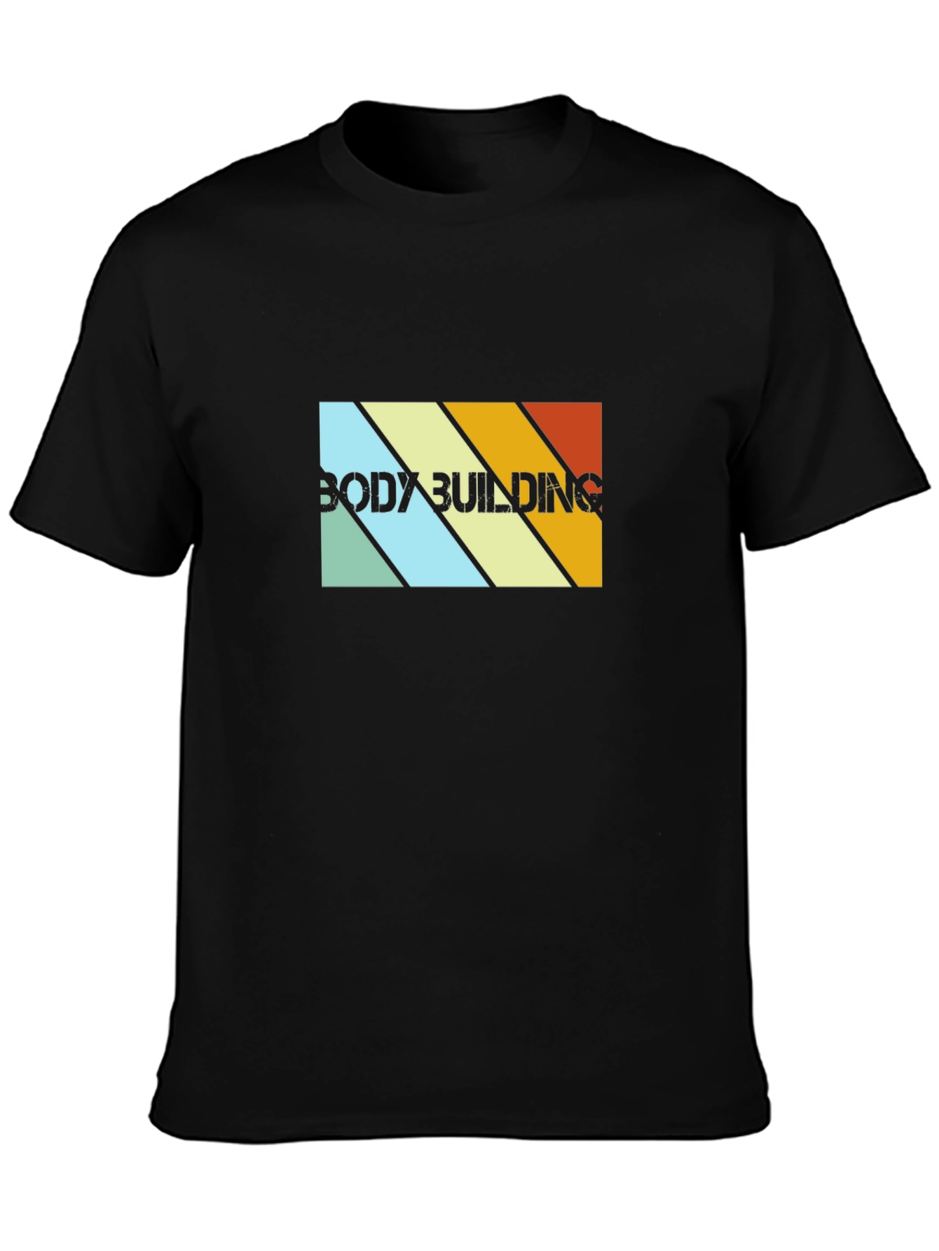 Retro Bodybuilding Graphic T-Shirt - Mens Black Tee