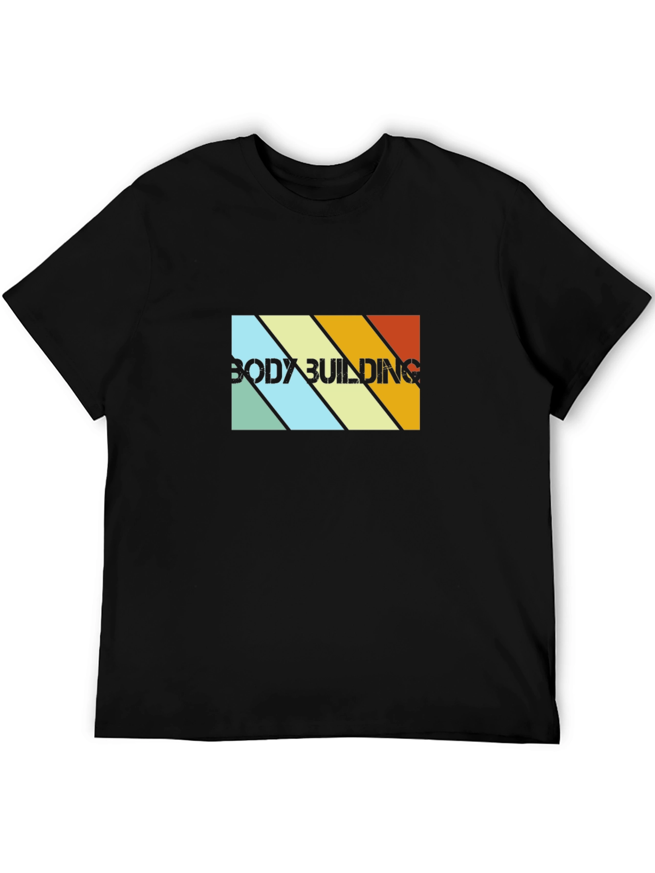 Retro Bodybuilding Graphic T-Shirt - Mens Black Tee