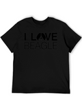 I Love Beagle Black T-Shirt - Dog Lover Tee