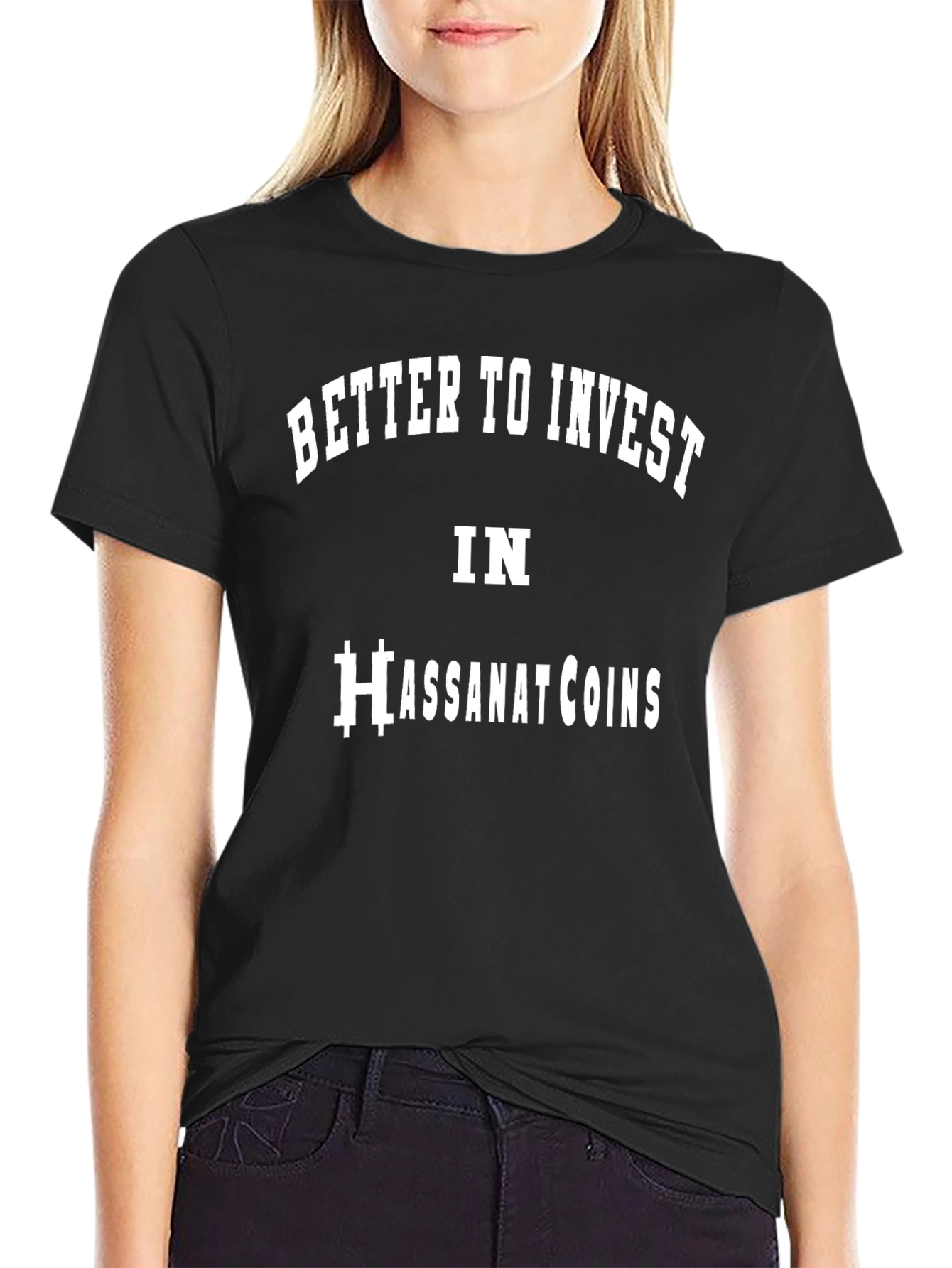 Invest in Hassanat Coins Black T-Shirt