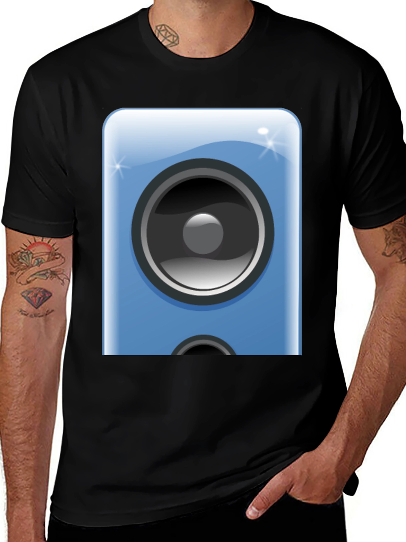 Speaker Graphic Black Tee