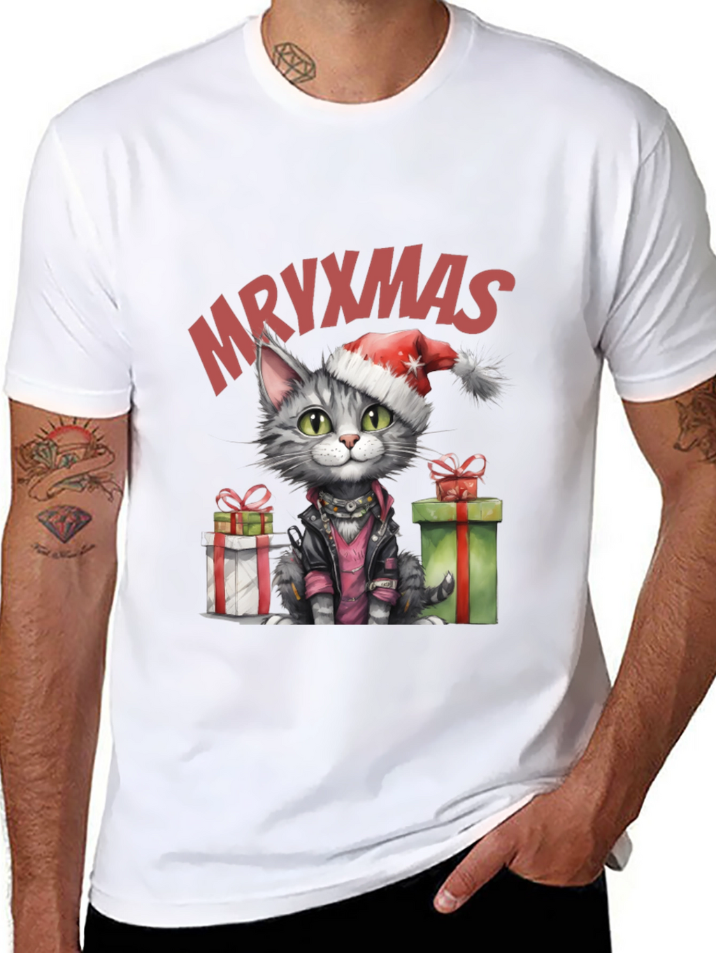 MRYXMAS Cat T-Shirt - Christmas Kitten