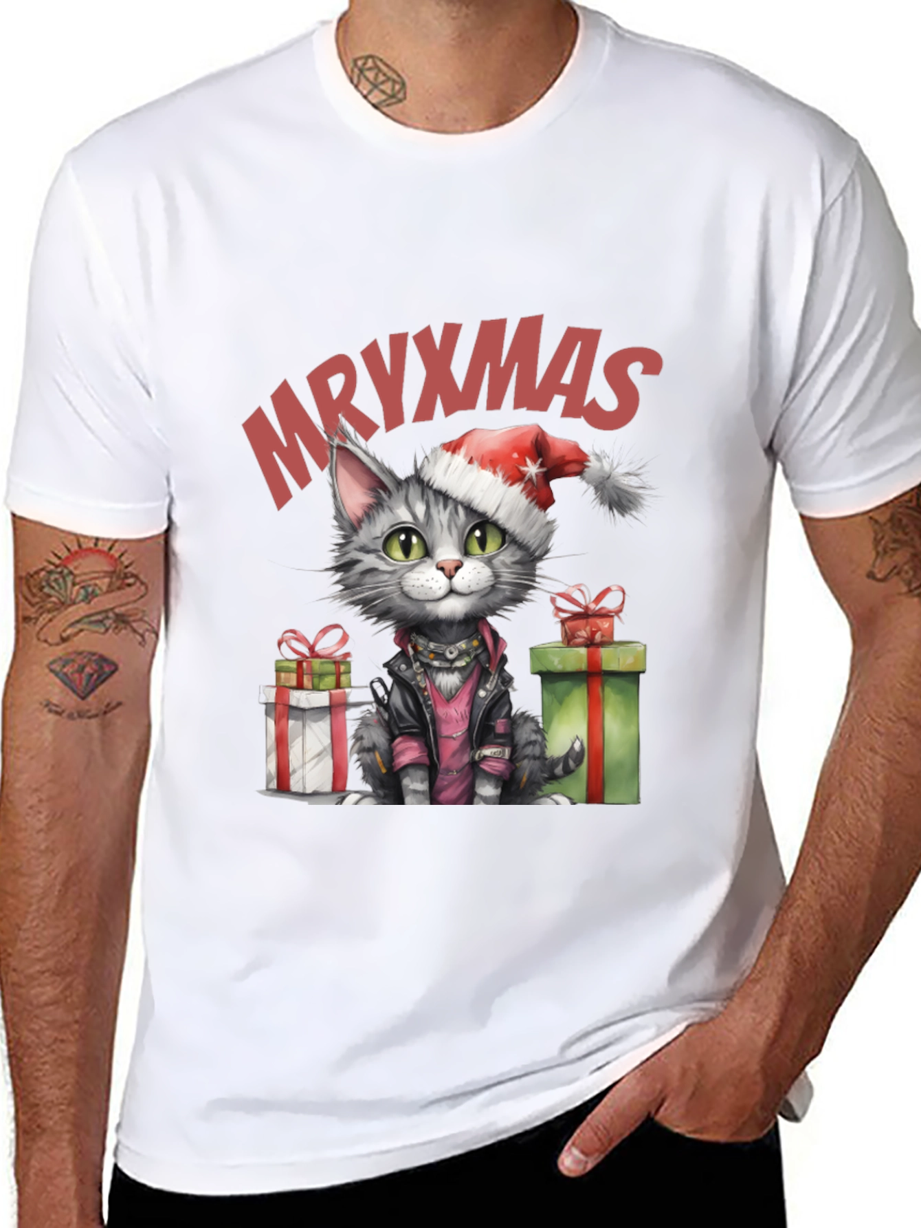 MRYXMAS Cat T-Shirt - Christmas Kitten