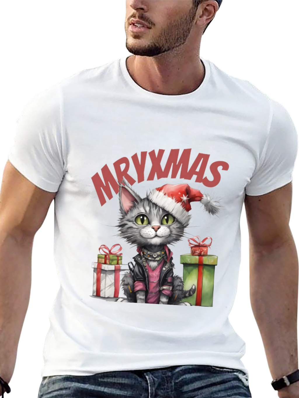 MRYXMAS Cat T-Shirt - Christmas Kitten