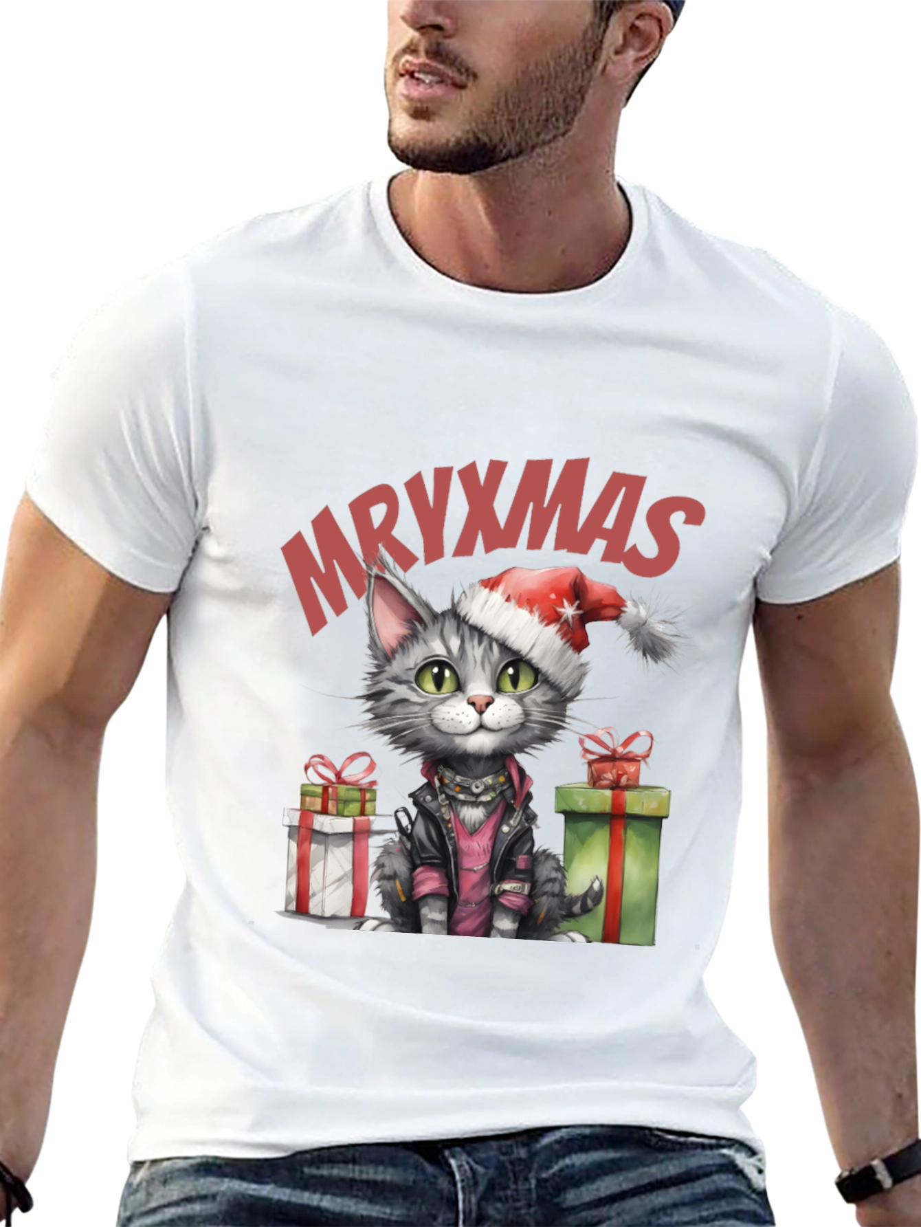 MRYXMAS Cat T-Shirt - Christmas Kitten