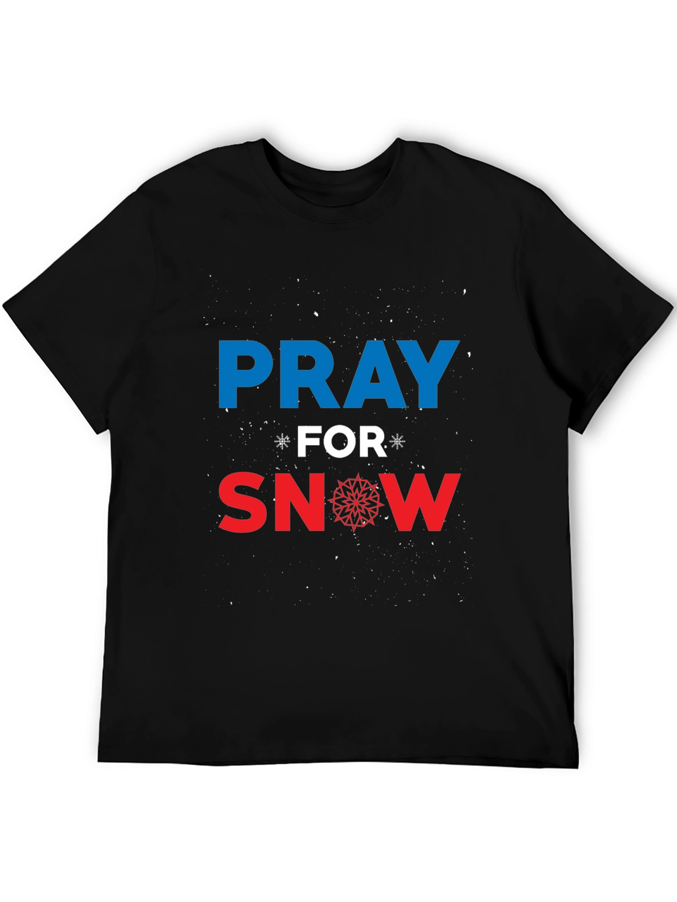 Pray for Snow Graphic Tee - Winter Season Shirt