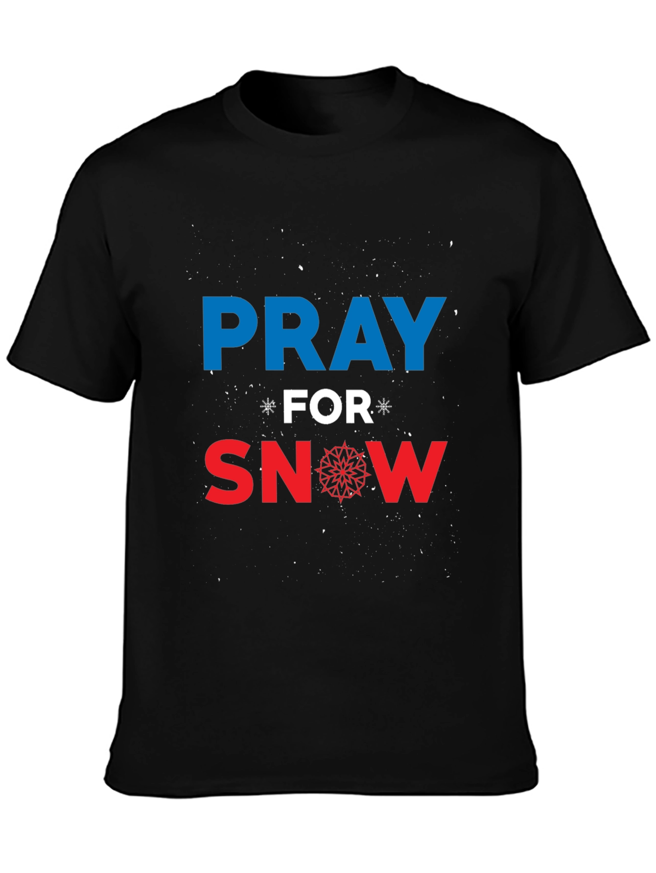 Pray for Snow Graphic Tee - Winter Season Shirt