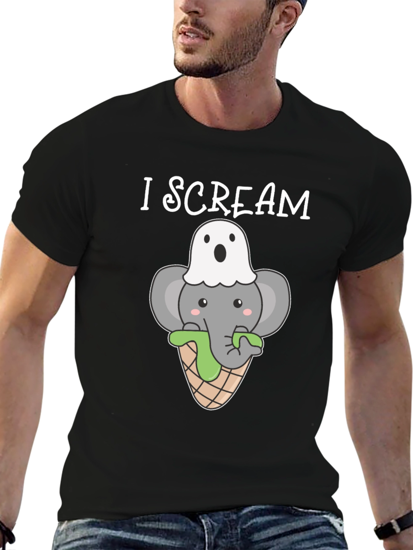 I Scream Halloween Elephant T-Shirt